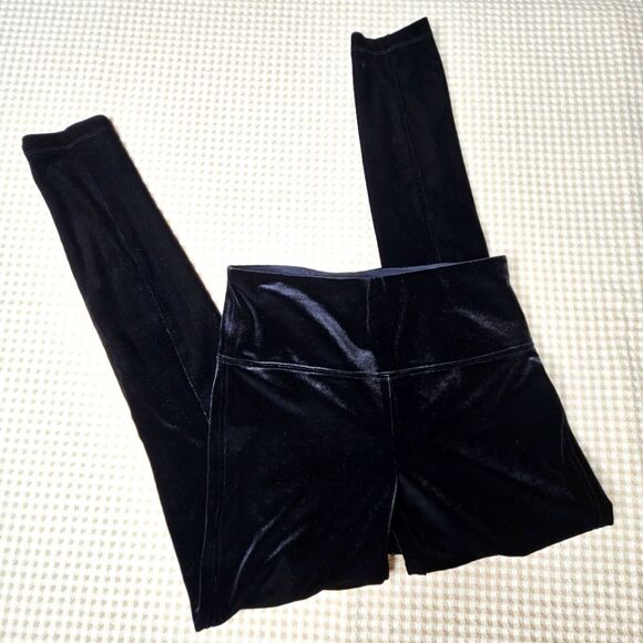 White House Black Market The Legging Black Velvet Pull On Stretchy BodyCon Pants - Picture 3 of 13